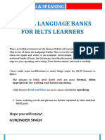 IELTS WRITING & SPEAKING LANGUAGE BANKS
