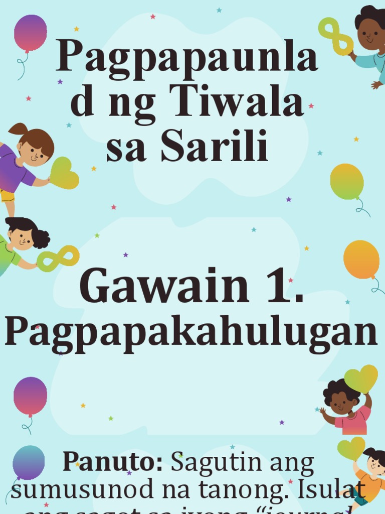 Pagpapaunla D NG Tiwala Sa Sarili | PDF