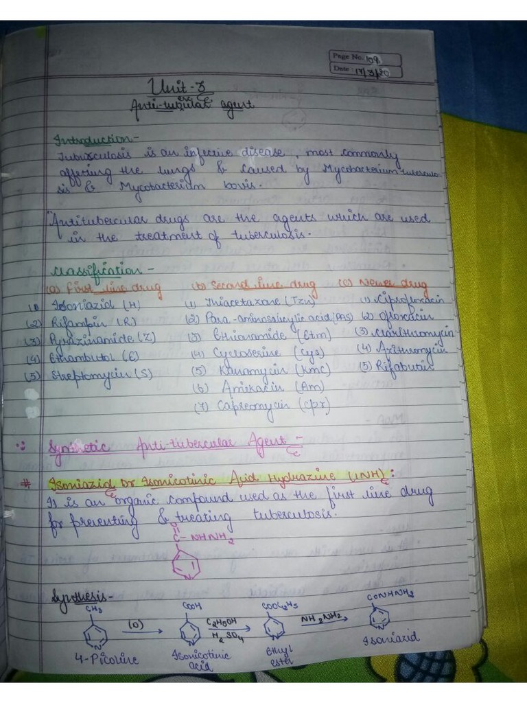 Medicinal Chemistry Unit 3 Sem 6 Notes | PDF