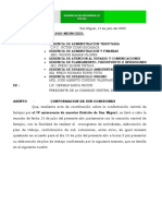 Conformación de subcomisiones para festejos del IV aniversario del distrito de San Miguel