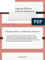 Designing Effective Mathematics Instruction