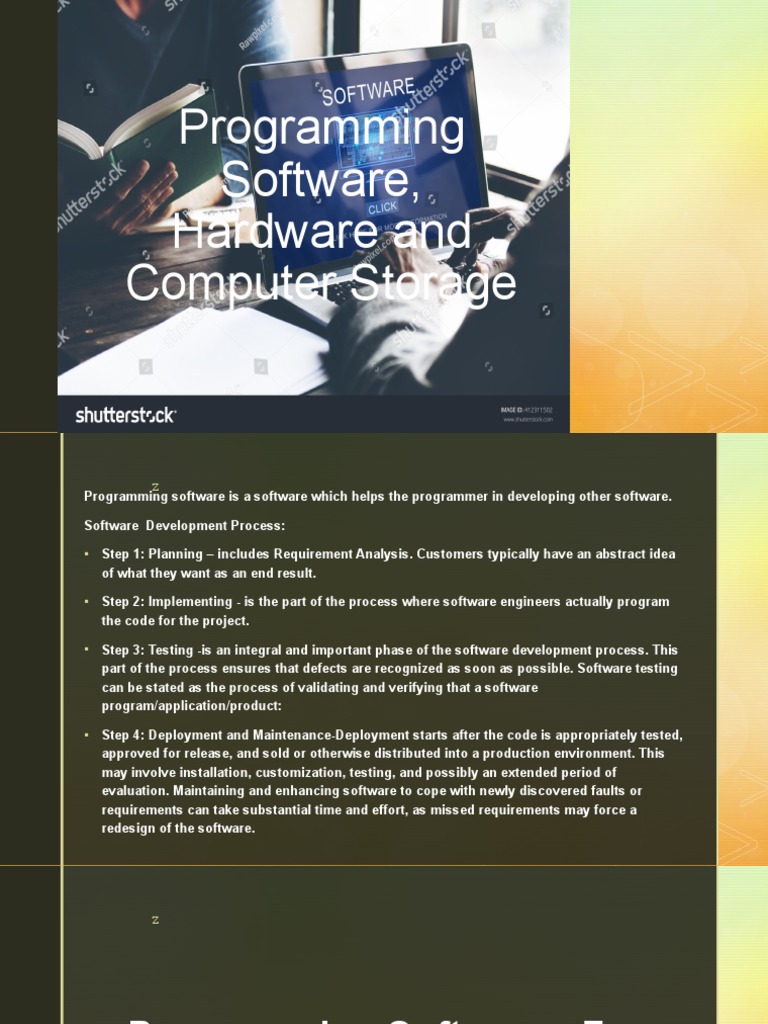 Powerpoint Lesson4 - Programming-Softwares Hardwares Storage | PDF ...