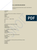 CSC 111 Questions and Answers for Computer Fundamentals Exam