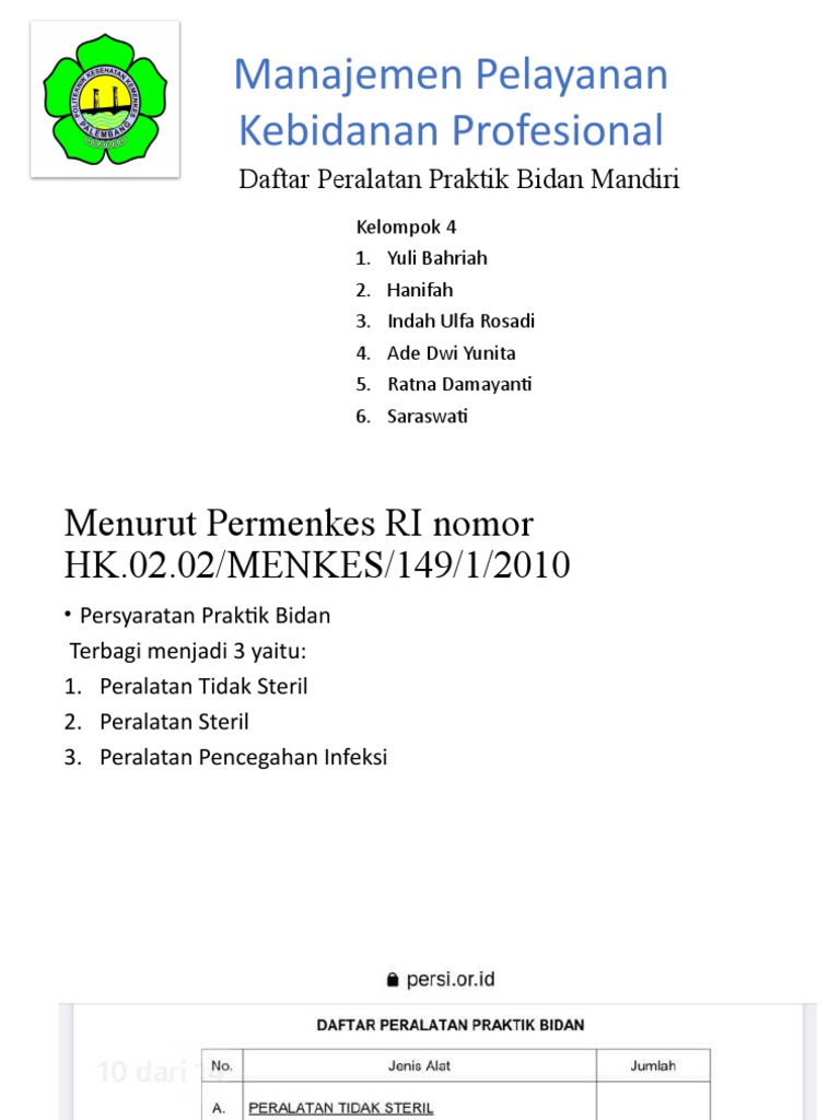 Daftar Peralatan Praktik Bidan Mandiri