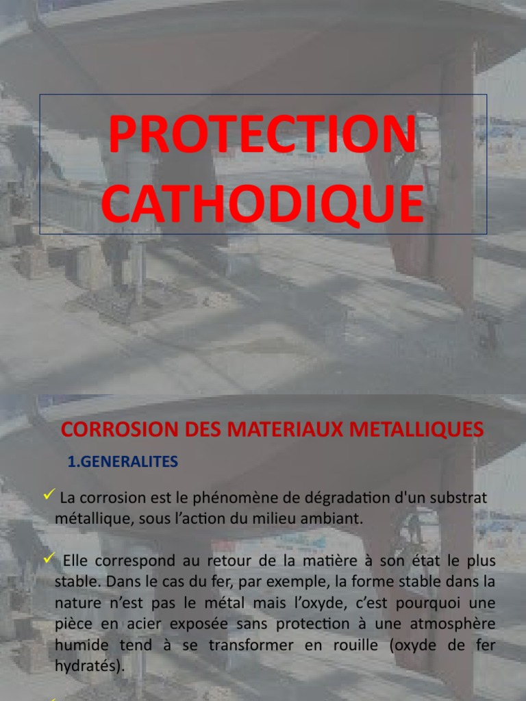 Protection Cathodique et Corrosion Métallique | PDF | Corrosion ...