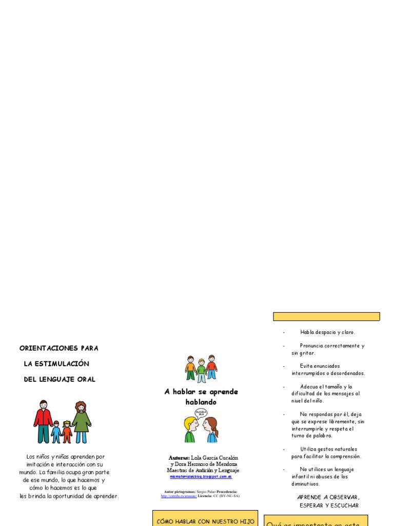 Actividades para Estimular el Lenguaje Infantil | PDF