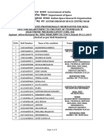 Electronic Mechanic Result (Post Code - 04)