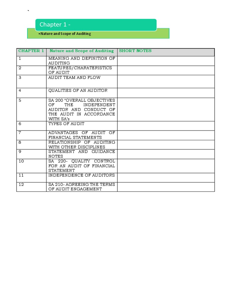 Nature and Scope of Auditing | PDF | Financial Audit | Audit