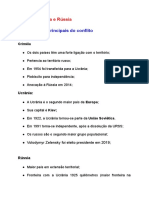 2-Resumo Guerra: Ucrânia e Rússia