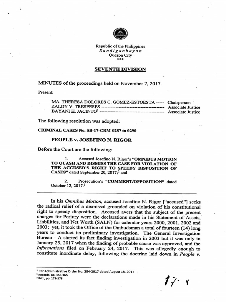 K Crim SB17CRM02870290 People Vs Rigor 11 07 2017 PDF