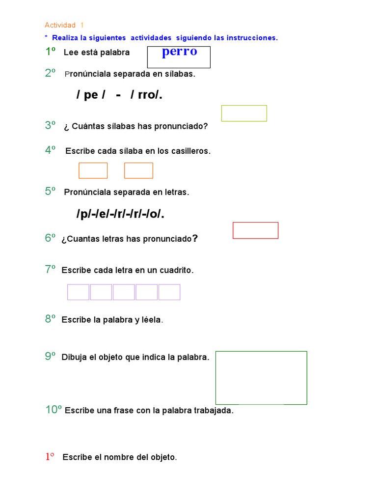 Ejercicios de Conciencia Fonológica | PDF | Comunicación oral | Fonología