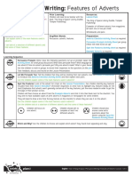 Lesson Plan Features of Adverts