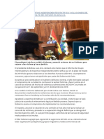 Informe de Expertos Independientes Ratifica Violaciones de DD - Hh. Durante Golpe de Estado en Bolivia