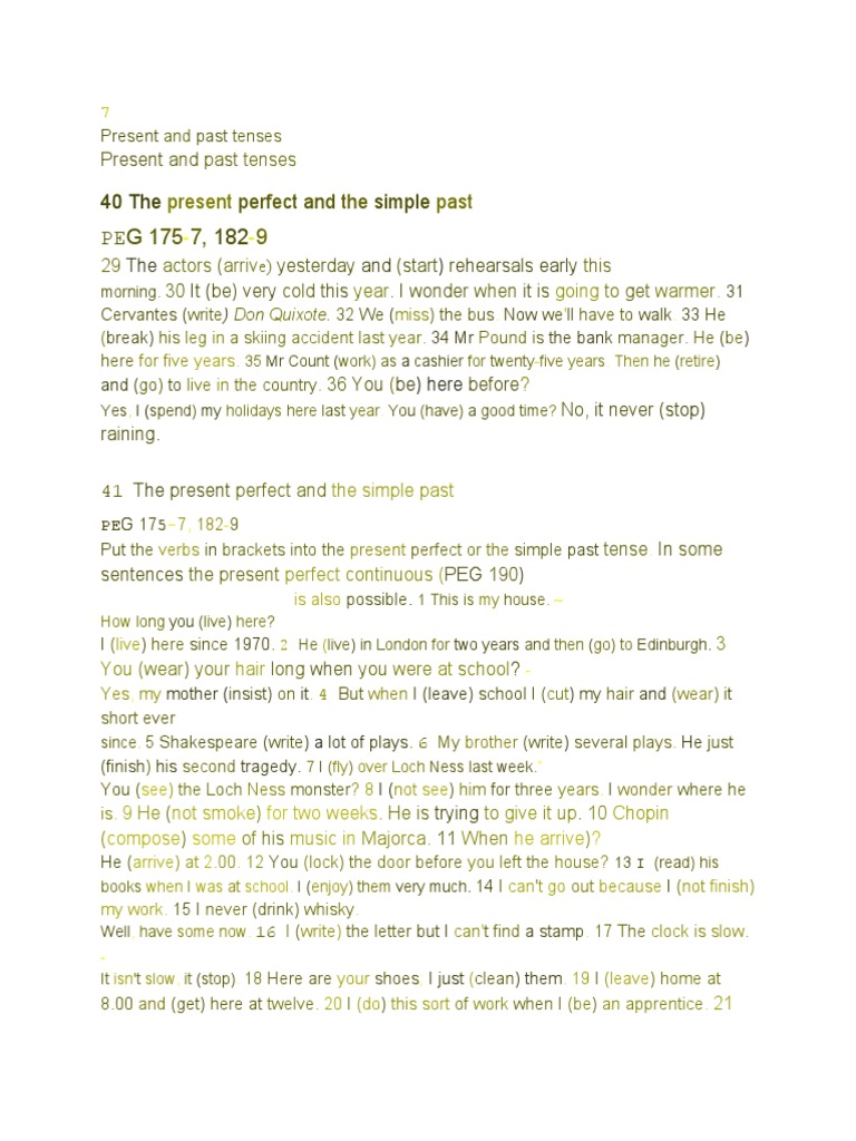 Present Perfect | PDF | Grammatical Tense | Linguistics
