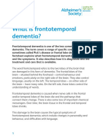 What Is Frontotemporal Dementia Factsheet
