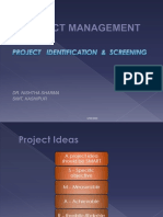 Project Management - Project Identification & Screening