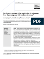 Andrej Repez, Dominika Oroszy, Zoran M. Arnez Continious Postopeartive Monitoring of Cutaneous Free Flaps Using Near Infrared Spectroscopy"