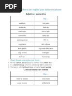 100 Collocations en Inglés Que Debes Conocer