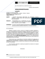 CARTA 254 - SOLICITO EVALUACION FINAL CARRETERA CHULLUSH CHALLHUAYACO