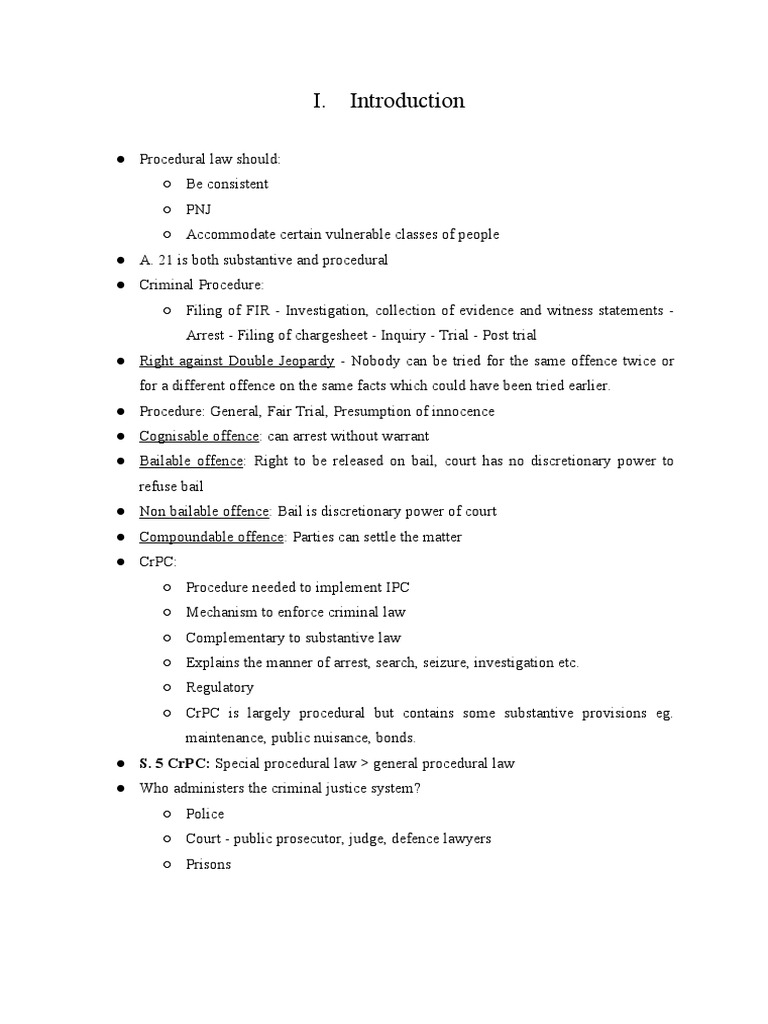 Class Notes Crpc Pdf Bail Arrest
