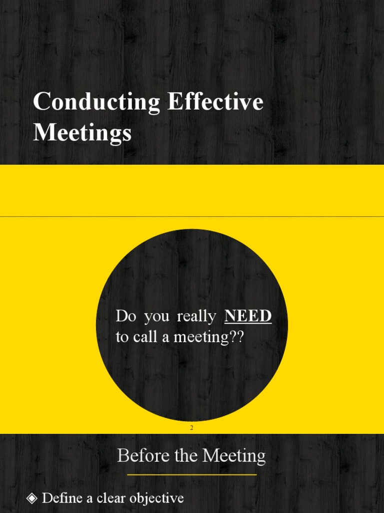 Effective Meeting Conduct Guide | PDF