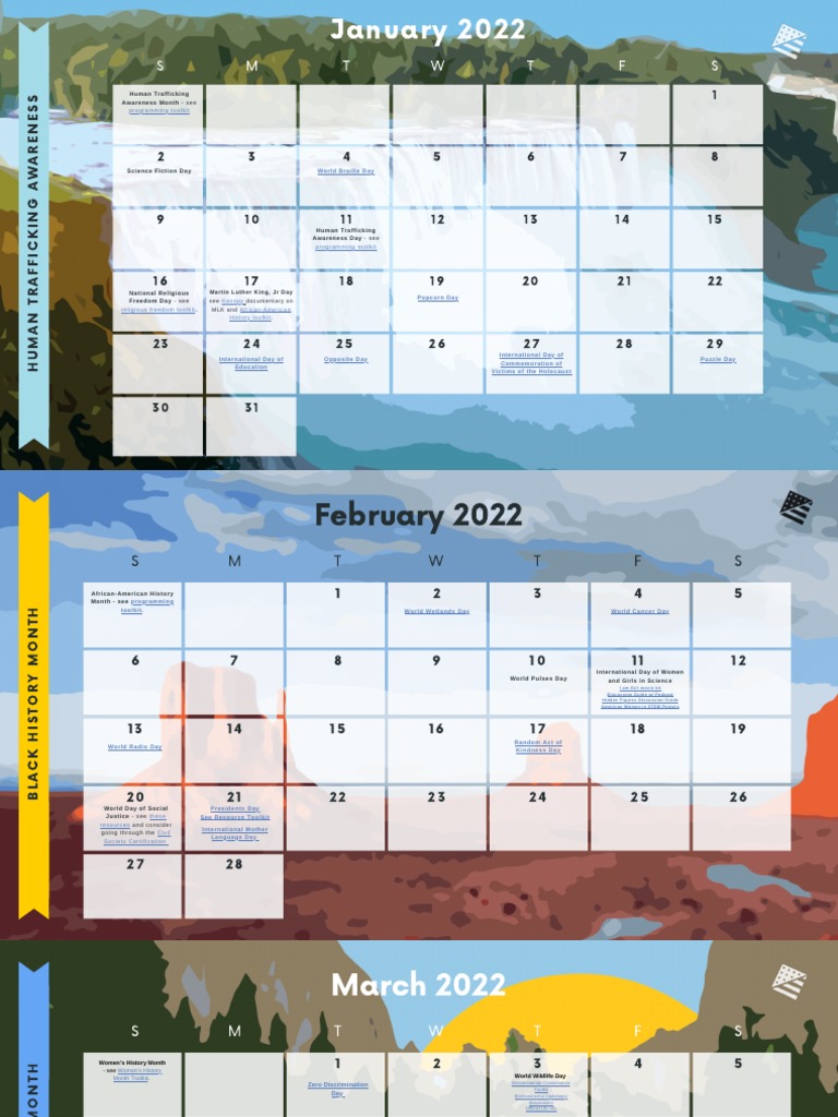 Original 2022 American Spaces Programming Calendar PDF