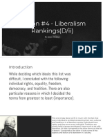 Lesson #4 - Liberalism Rankings (D - Ii)