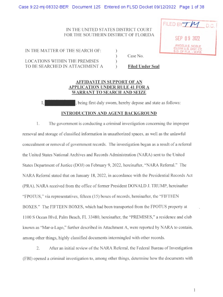 Gov - Uscourts.flsd.617854.125.0 1 | PDF | Classified Information In ...