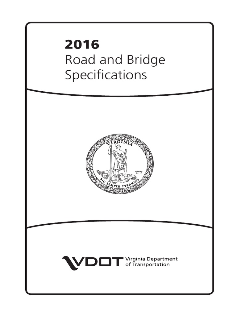 Vdot 2016 RB Specs PDF Concrete Structural Engineering
