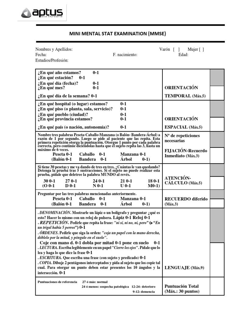 Mini mental pdf