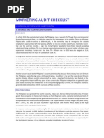 Marketing Audit Checklist