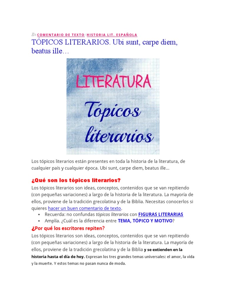 Topicos Literarios Sep | PDF