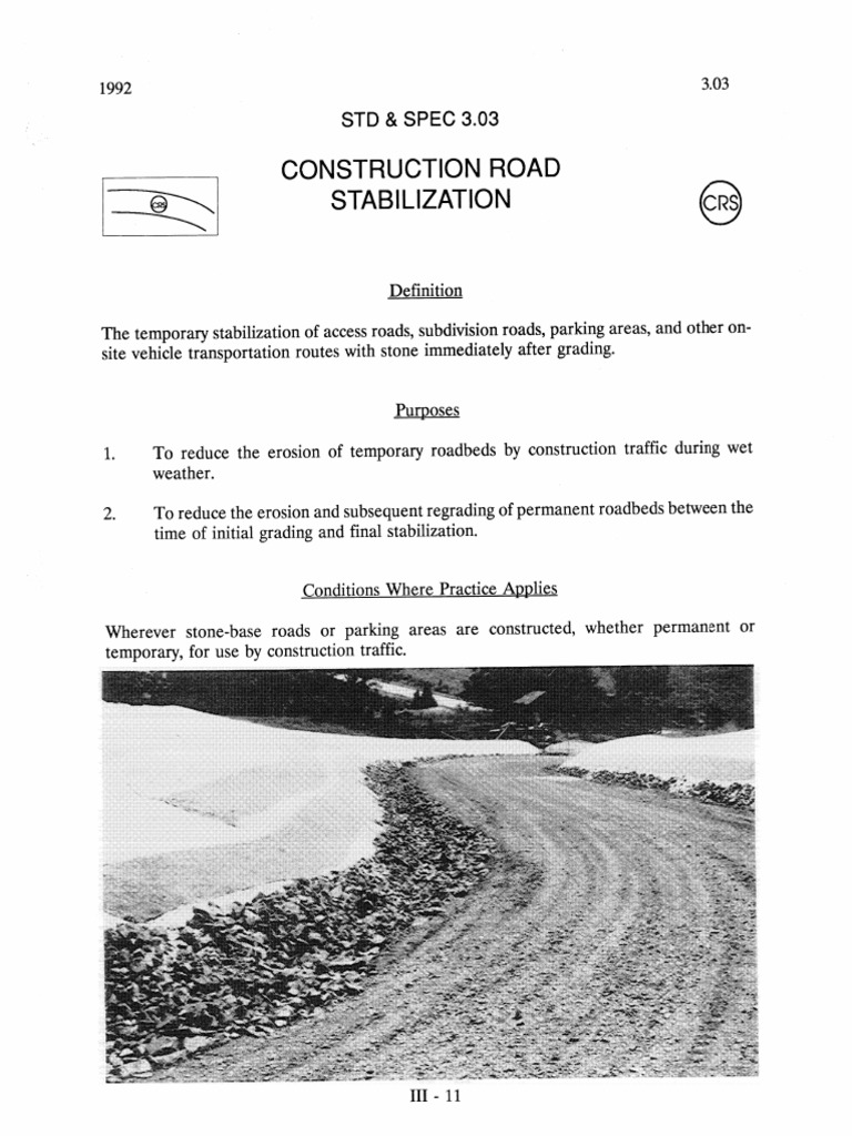 VDOT #1 Coarse Aggregate for Road Stabilization | PDF | Road | Erosion
