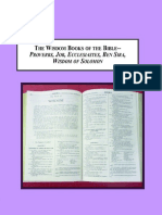 The Wisdom Books of The Bible - Proverbs, Job, Ecclesiastes, Ben Sira, Wisdom of Solomon - A Survey of The History of Their Interpretation (PDFDrive)