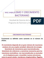 Metabolismo Y Crecimiento Bacteriano: Facultad de Ciencias de La Salud Programa de Nutricion y Dietetica