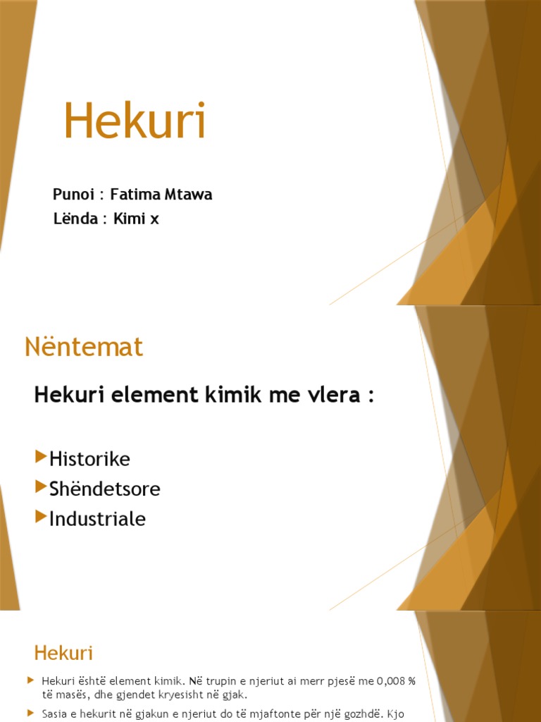 Hekuri, Element Kimik Projekt Kimi 10 PDF