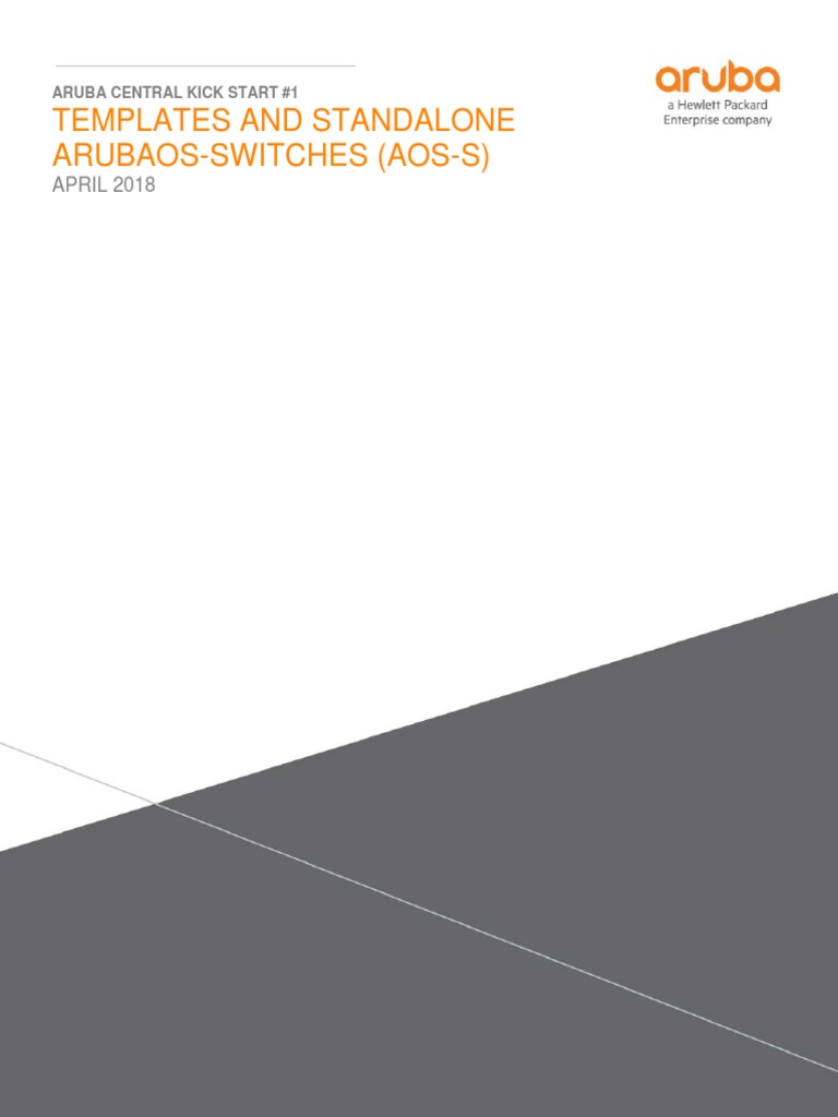 Central Kick Start 1 Templates and Standalone AOS PDF Network