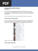 Download Call your friends right from Facebook by Facebook SN59452730 doc pdf
