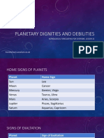 Planetary Dignities Debilities Slides