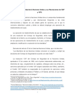 Consejo de Seguridad de La Naciones Unidas y Sus Resoluciones de 1267 y 1373