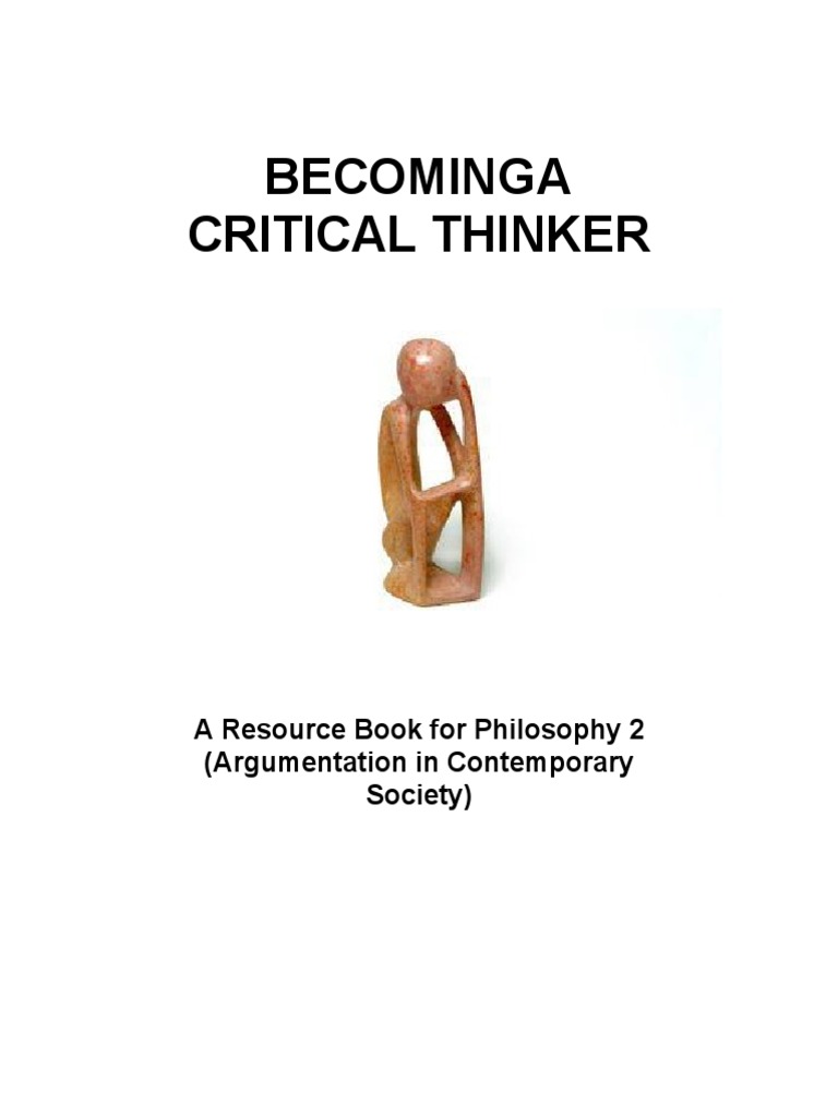Critical Thinker Yarn PDF Argument Critical Thinking