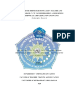 An Analysis of Speech Act Produced by Teachers and Students To Facilitate English Teaching and Learning Process in Class XII IPA 2 SMAN 1 Wangi-Wangi