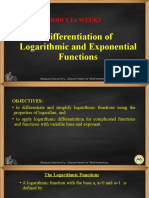 Mod1 WK3 Differentiation of Logarithmic and Exponential Functions FunctionsL31 1