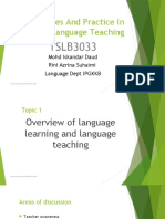 W1 - Overview of Language Learning and Language Teaching