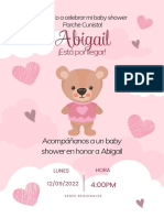 Invitación Vertical Baby Shower Cute Rosa