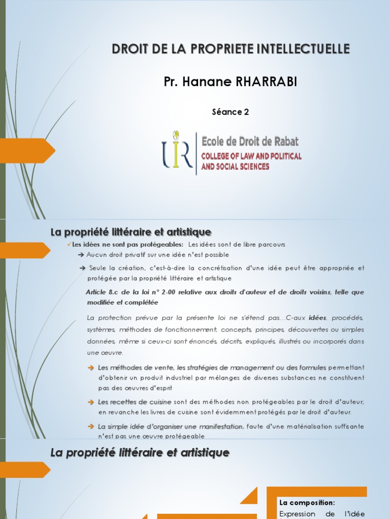 Propriété intellectuelle et droits d'auteur | PDF | Propriété ...