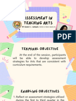 Assessment in Teaching Arts