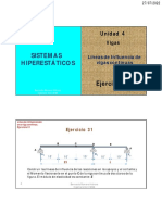 2022-06-16 RE U4 Ejercicio 31 Línea de Influencia de Una Viga Contínua