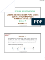 24 2022-06-16 RE U4 Ejercicio 33 Línea de Influencia VC Hiperestática 2°grado