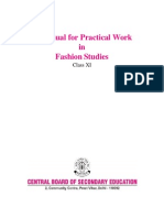 A Manual For Practical Work in Fashion Studies: Class XI
